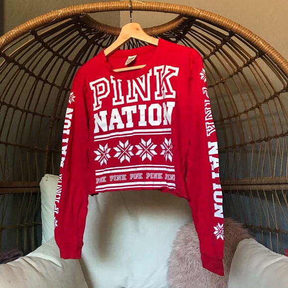 PINK Victoria's Secret Tops - PINK Long Sleeve Crop Top PINK Victoria's Secret Tops - PINK Long Sleeve Crop Top